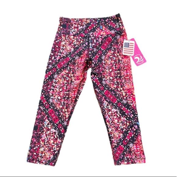 KOS USA pink multi color leggings NWT - Picture 3 of 13